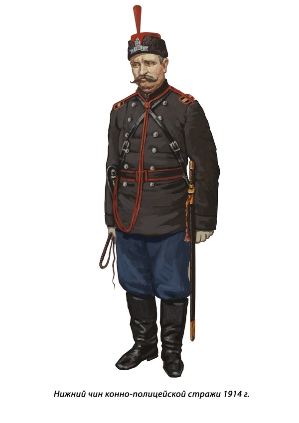 1914 Форма полиции  Нижний чин конно-полицейской стражи